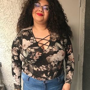 Floral Sparkly Bodysuit